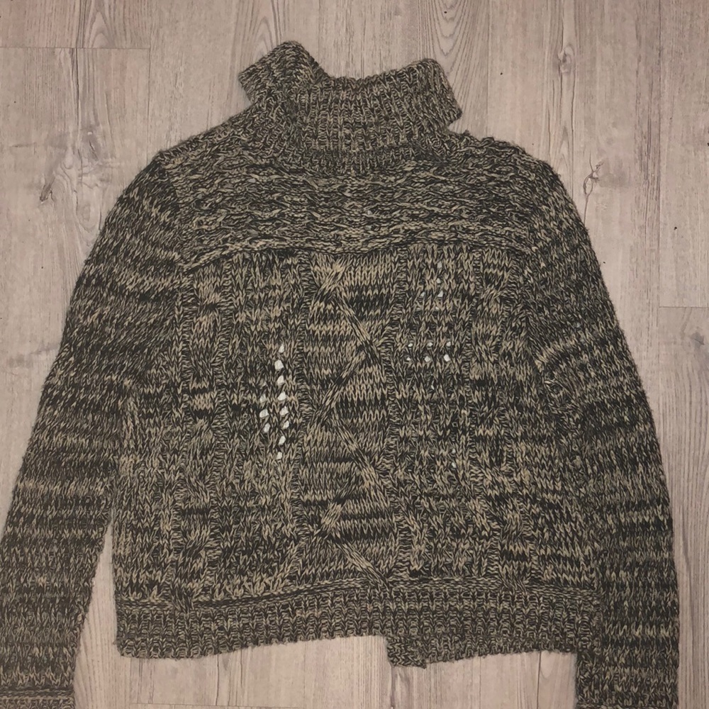 Nordstrom Loose Knit Open Back Cropped Sweater